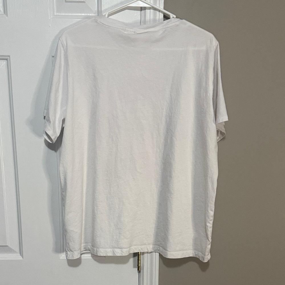 H&M Women’s White Tee with Red Graphic The Rolling Stones NWT - Picture 4 of 4